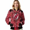 custom new jersey devils heart explosion red jacket latest model