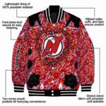 custom new jersey devils heart explosion red jacket best selling