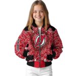 custom new jersey devils heart explosion red jacket best selling
