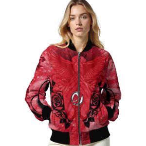 custom new jersey devils praying hands red jacket latest model