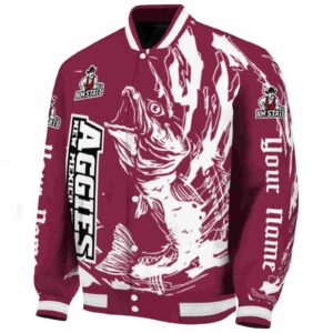 custom new mexico state aggies fishing passion crimson white jacket best selling