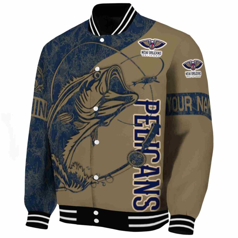 custom new orleans pelicans fishing rod gold jacket best selling