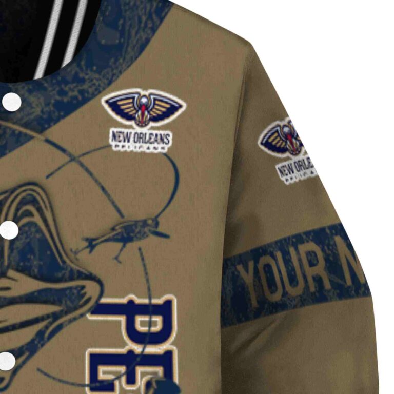 custom new orleans pelicans fishing rod gold jacket premium grade