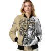 custom new orleans saints jesus tears gold white jacket latest model
