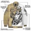 custom new orleans saints jesus tears gold white jacket new arrival