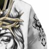custom new orleans saints jesus tears gold white jacket premium grade