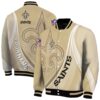 custom new orleans saints wave patterns gold jacket fashion forward