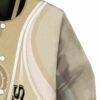 custom new orleans saints wave patterns gold jacket premium grade