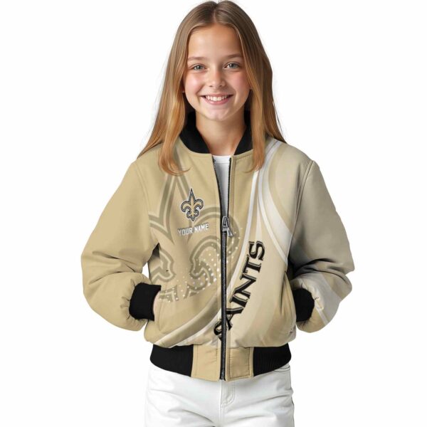 custom new orleans saints wave patterns gold jacket top rated