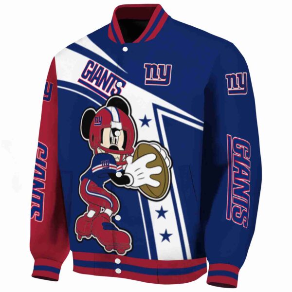custom new york giants mickey football blue white jacket best selling