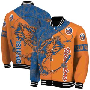 custom new york islanders fishing rod orange jacket fashion forward