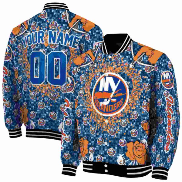 custom new york islanders heart explosion blue jacket fashion forward
