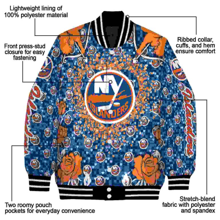 custom new york islanders heart explosion blue jacket new arrival