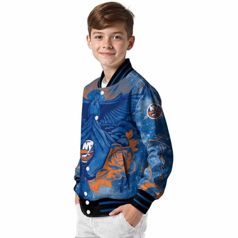 custom new york islanders praying hands blue jacket trendy
