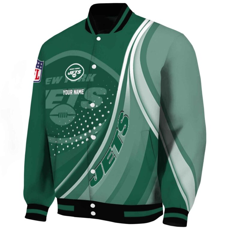 custom new york jets wave patterns green jacket best selling