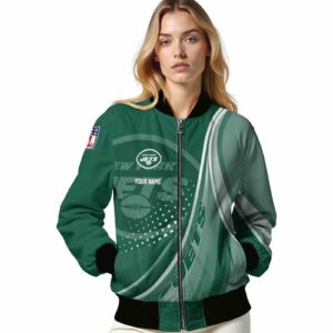 custom new york jets wave patterns green jacket latest model