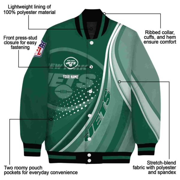 custom new york jets wave patterns green jacket new arrival