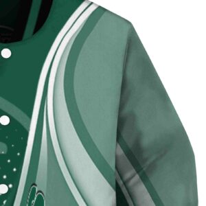 custom new york jets wave patterns green jacket premium grade