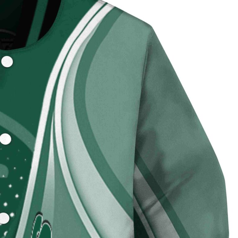 custom new york jets wave patterns green jacket premium grade