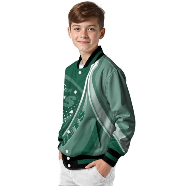 custom new york jets wave patterns green jacket trendy