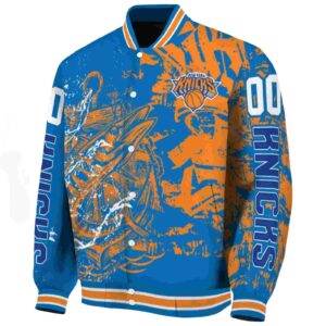 custom new york knicks fishing art blue jacket best selling
