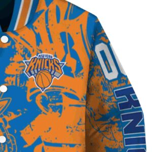 custom new york knicks fishing art blue jacket premium grade