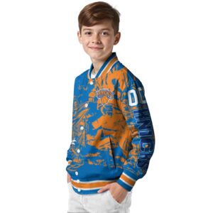 custom new york knicks fishing art blue jacket trendy