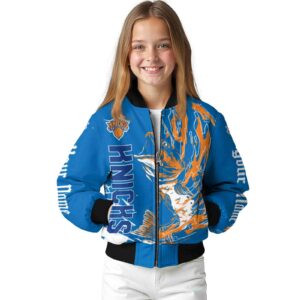 custom new york knicks fishing passion blue white jacket top rated