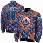 custom new york mets heart explosion blue jacket best selling