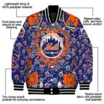 custom new york mets heart explosion blue jacket best selling
