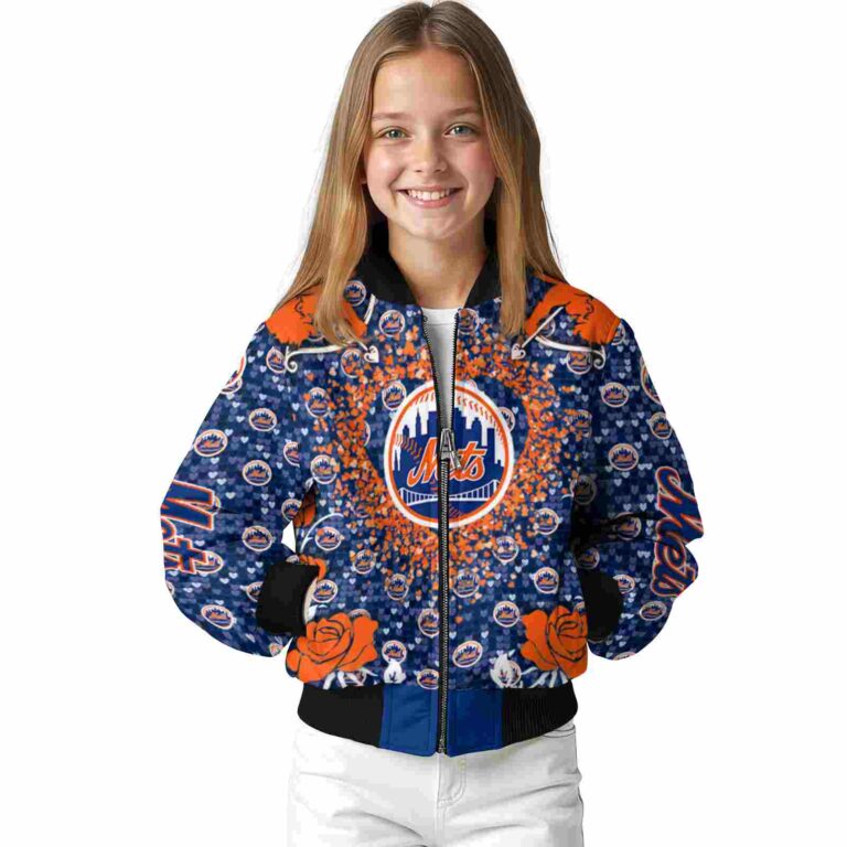 custom new york mets heart explosion blue jacket top rated