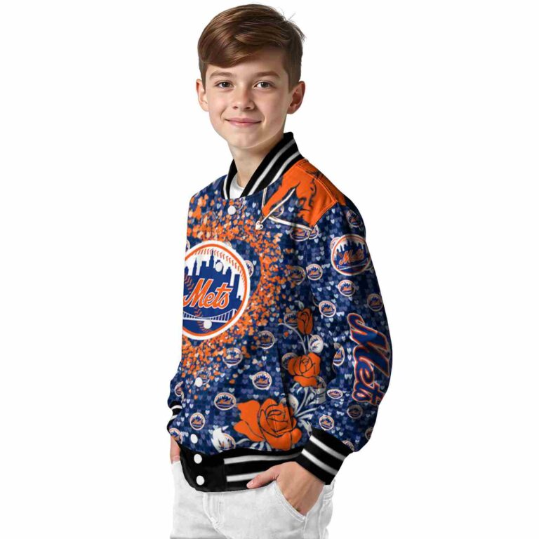 custom new york mets heart explosion blue jacket trendy