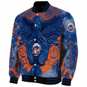 custom new york mets praying hands blue jacket best selling