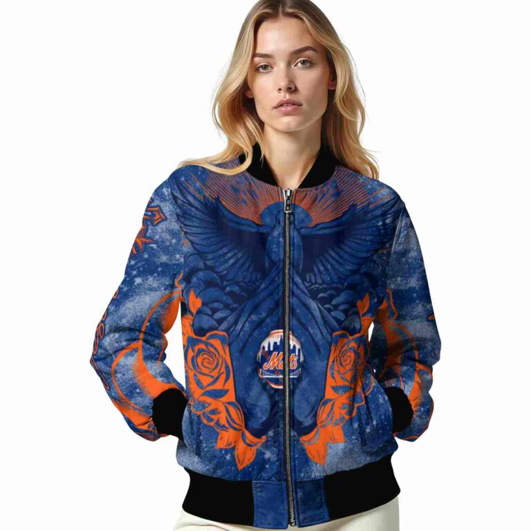 custom new york mets praying hands blue jacket latest model