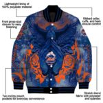 custom new york mets praying hands blue jacket best selling