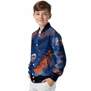 custom new york mets praying hands blue jacket trendy