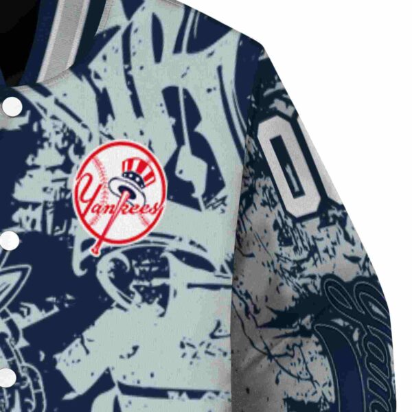 custom new york yankees fishing art navy jacket premium grade