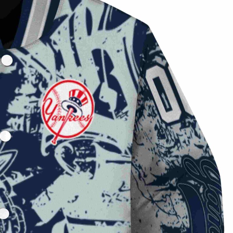 custom new york yankees fishing art navy jacket premium grade