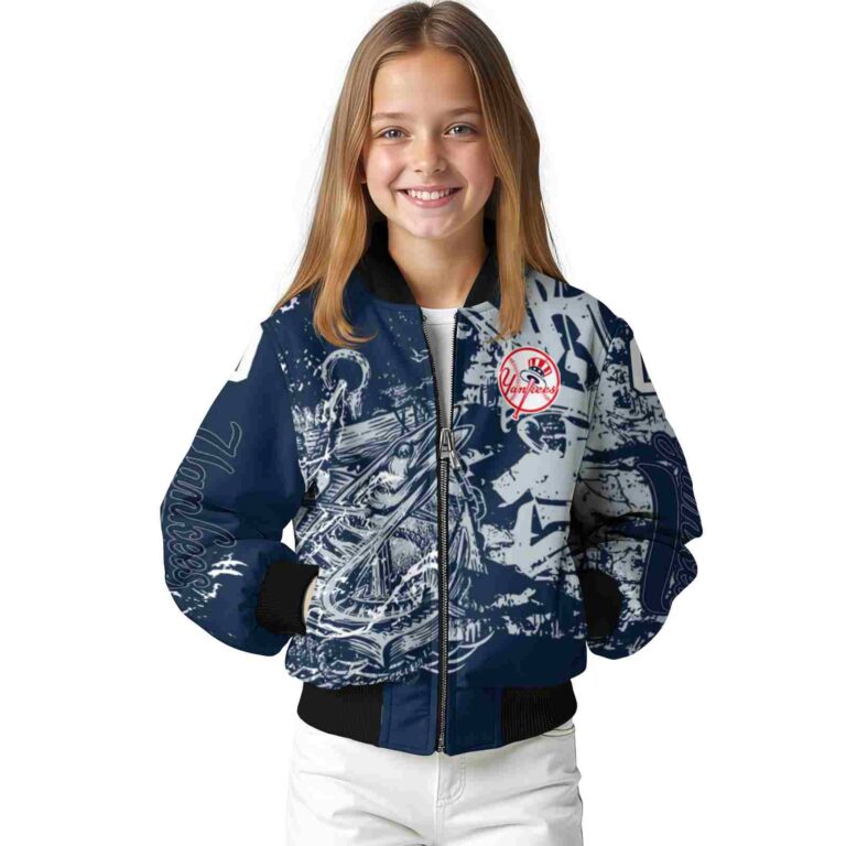 custom new york yankees fishing art navy jacket top rated