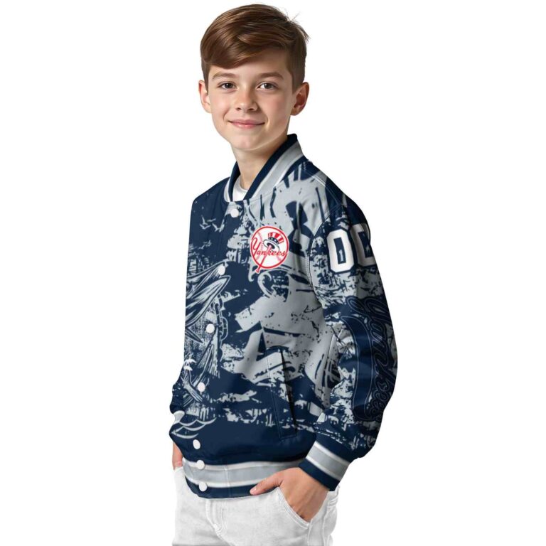 custom new york yankees fishing art navy jacket trendy