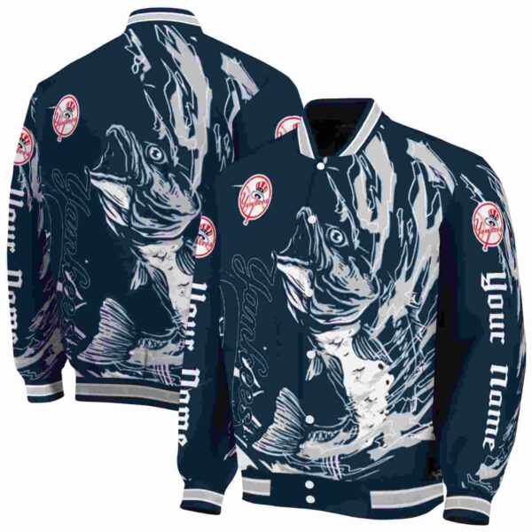custom new york yankees fishing passion navy white jacket fashion forward