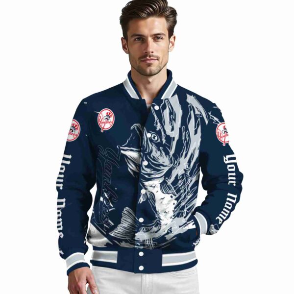 custom new york yankees fishing passion navy white jacket high quality