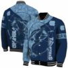 custom north carolina tar heels fishing rod navy blue jacket fashion forward