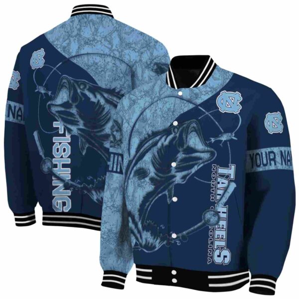 custom north carolina tar heels fishing rod navy blue jacket fashion forward