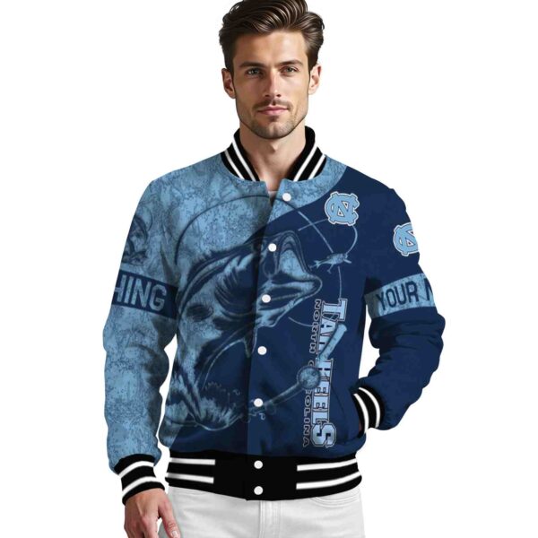 custom north carolina tar heels fishing rod navy blue jacket high quality