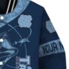custom north carolina tar heels fishing rod navy blue jacket premium grade