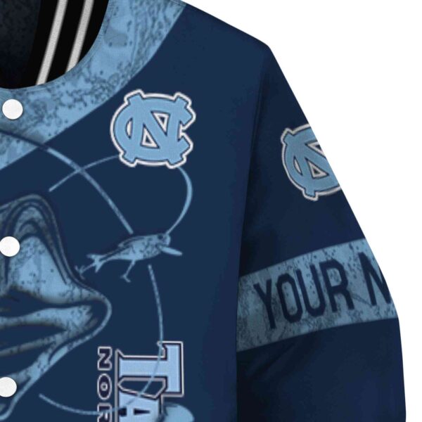custom north carolina tar heels fishing rod navy blue jacket premium grade