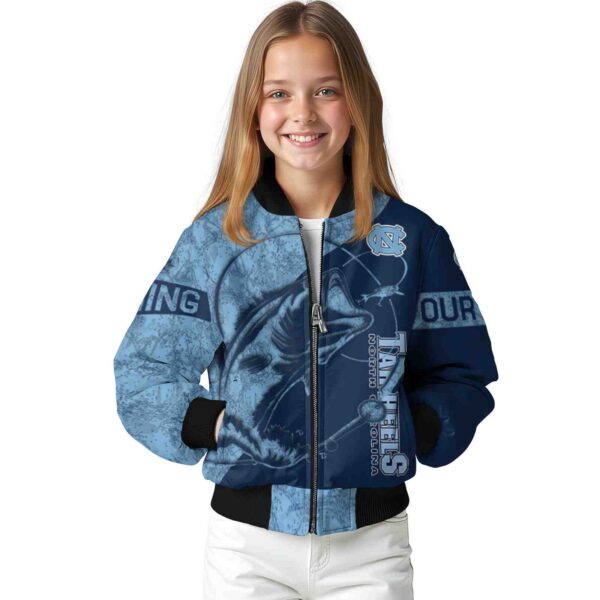 custom north carolina tar heels fishing rod navy blue jacket top rated