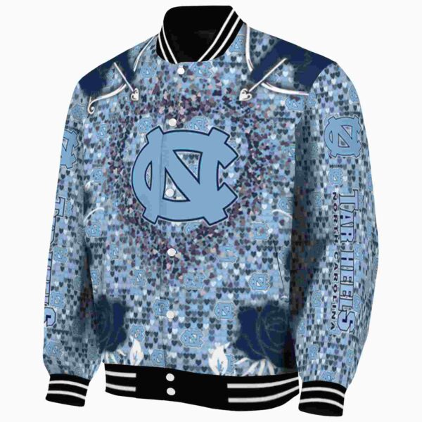 custom north carolina tar heels heart explosion light blue jacket best selling