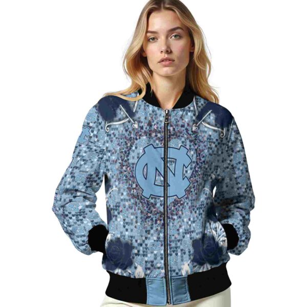 custom north carolina tar heels heart explosion light blue jacket latest model